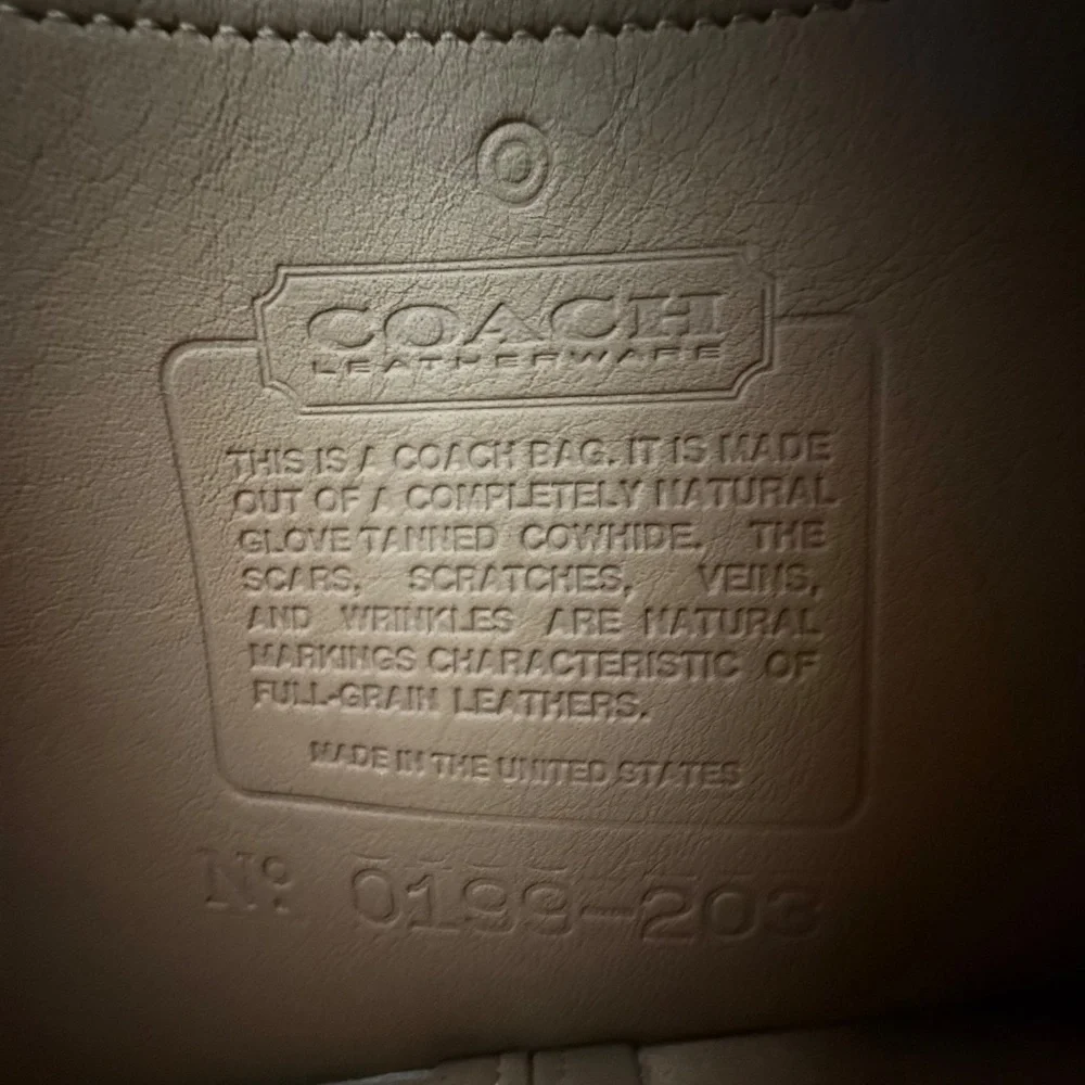 Vintage Coach 9850 Compartment Bag mystery color - Stone? - READ